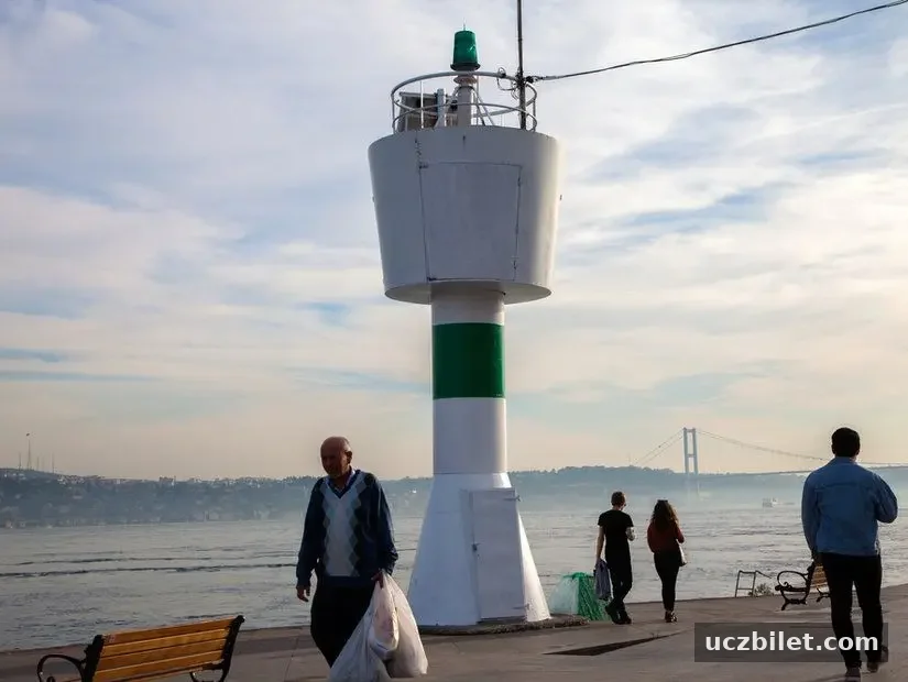 Akıntıburnu deniz feneri ve Boğaz manzarası
