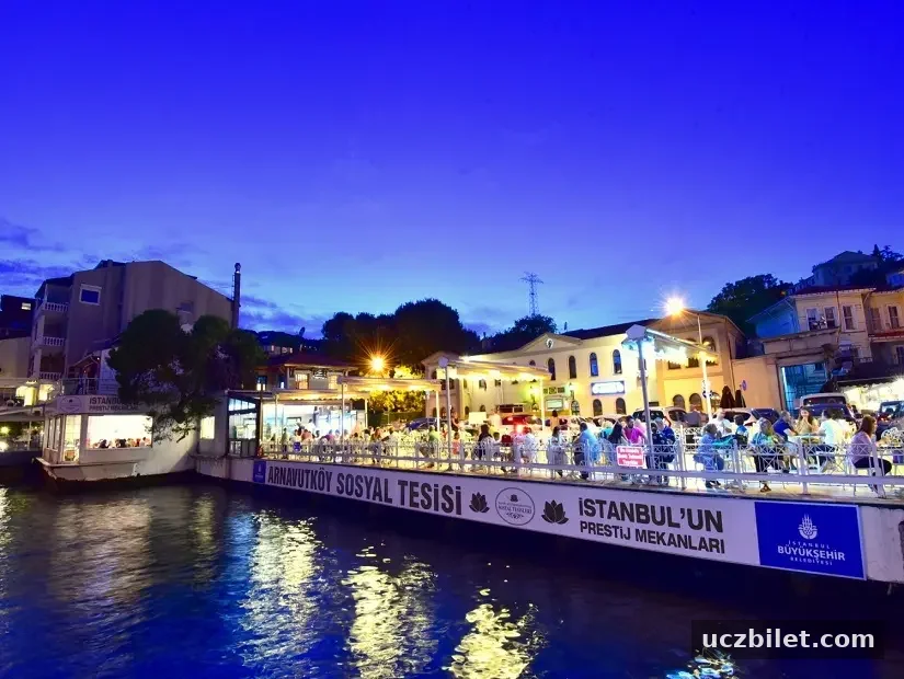 Arnavutköy Sosyal Tesisleri akşam görünümü