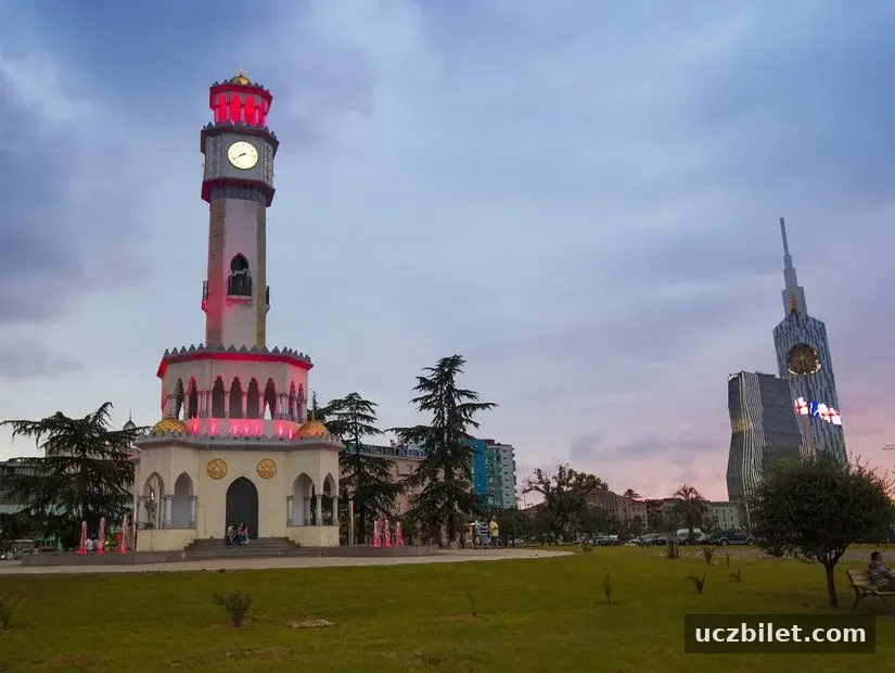 Chacha Kulesi (Cacha Kulesi) gün batımı görünümü