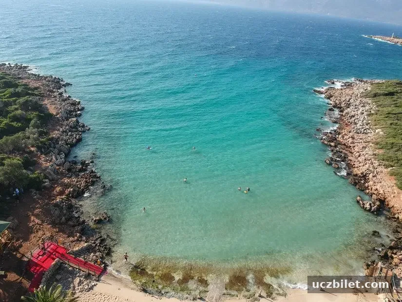 incekum plajı marmaris havadan görünümü