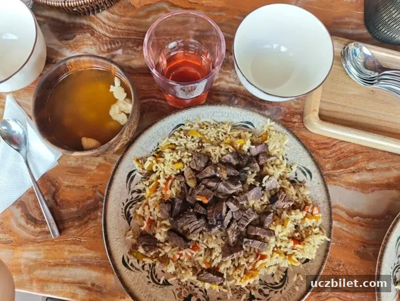 Kırgız usulü pirinç pilavı