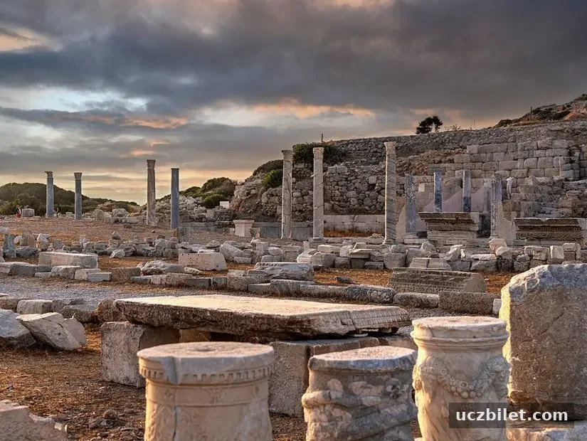 Knidos Antik Kenti görünümü