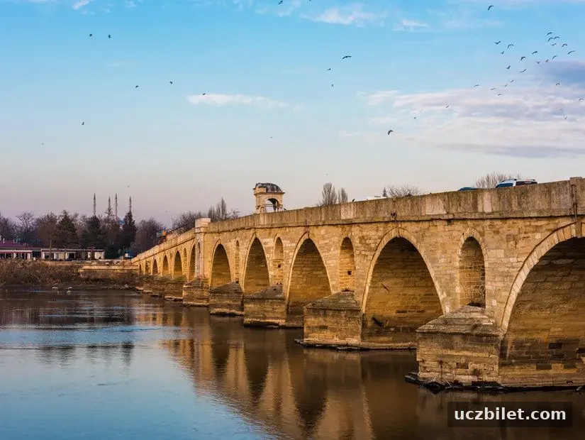 meriç nehri köprüsü görünümü