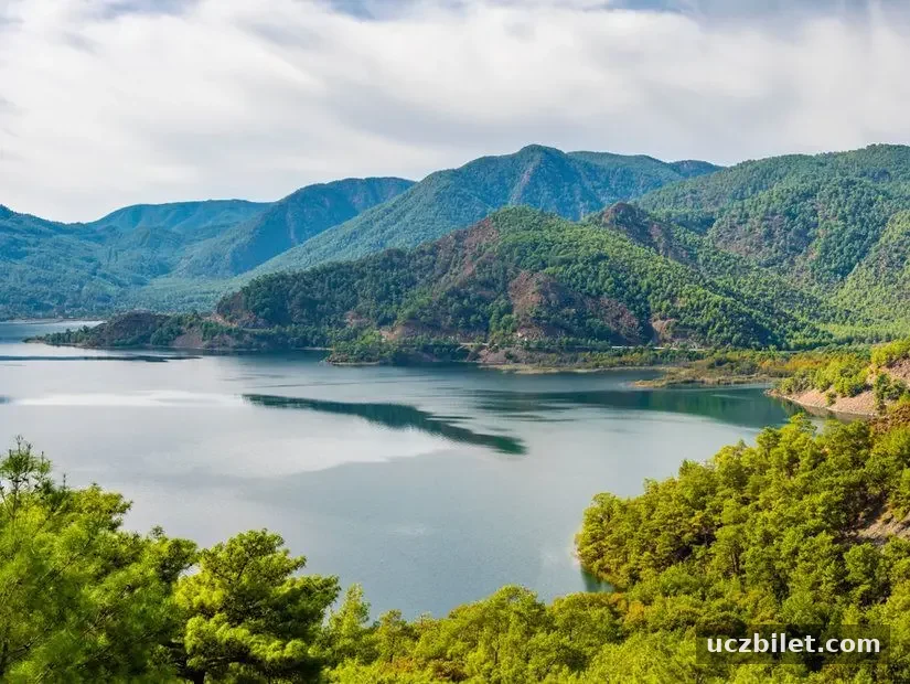 Muğla İli, Köyceğiz, Ekincik Körfezi'nden güzel drone görüntüsü