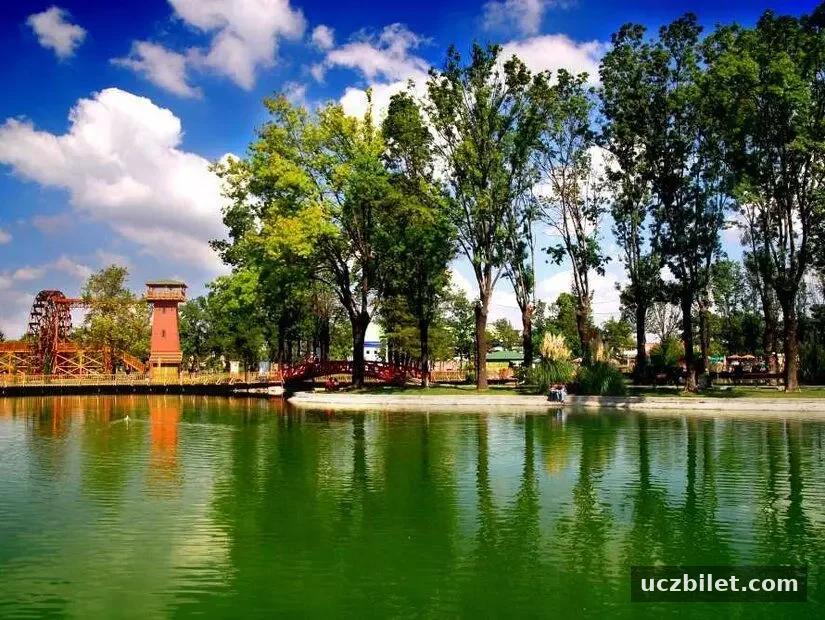 Sakarya Kent Park (Donatım Park) yapay göleti çevresinde bulunan yeşillikler