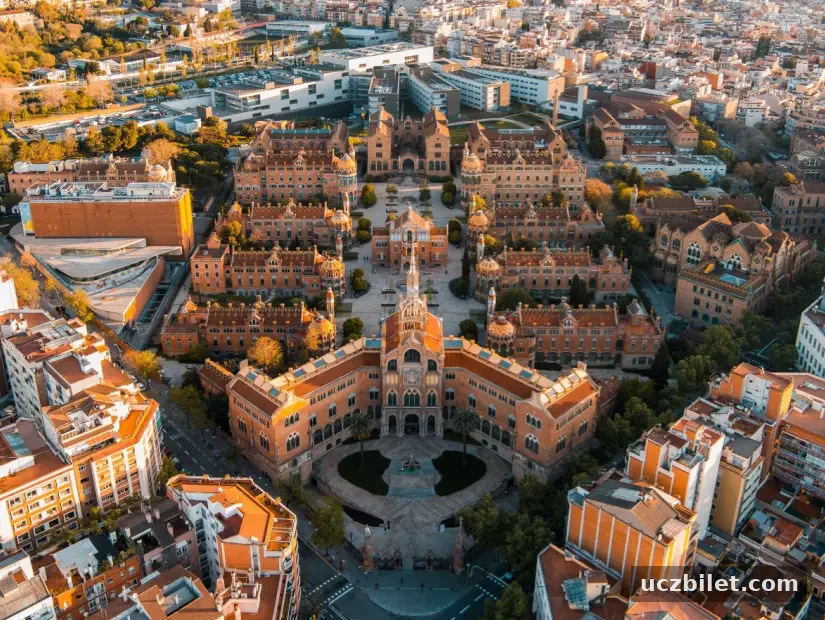 Sant Pau Hastanesi (Hospital de Sant Pau) görünümü
