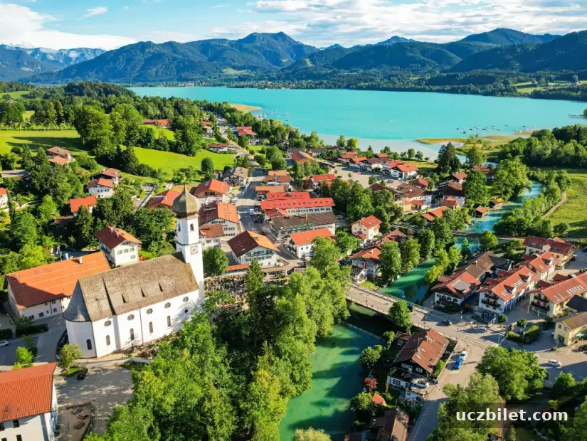 Tegernsee (Münih) havadan görünümü
